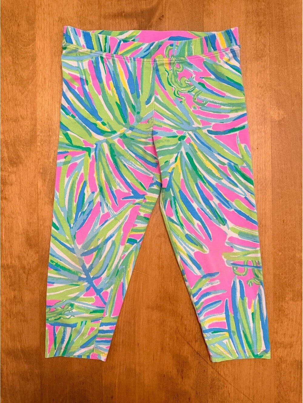 Lilly Pulitzer GUC Girls Maia Cropped Leggings, Tiki Pink Size L (8-10)